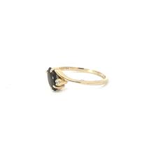 Cat's Eye Colored Stone Ring 14K Yellow Gold 1.6g Size:7